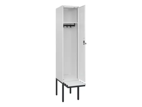 locker met bank,HxBxD 2120x400x815mm,1vak,vak B 400mm,draaigrendel