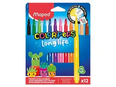 Feutre de coloriage Maped Color’Peps Long Life 2.0 set 12 pièces as