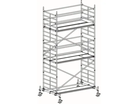 rolsteiger,reik H 6,6m,steiger H 5,82m,2platform(s),m. luik