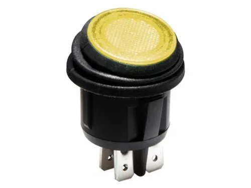 Verlichte Rockerschakelaar - Oranje Led 12 V - 2P Dpst / On-Off