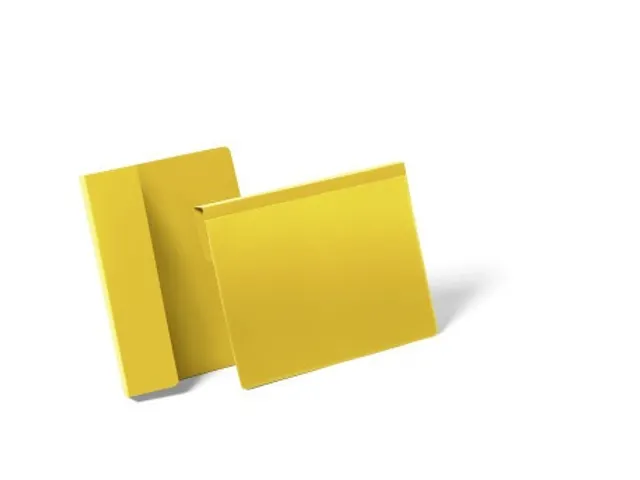 Hoes met gevouwen ophangsysteem A4 liggend formaat Geel