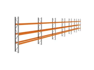 palletstelling,basis+5xaanbouw,HxBxD 3990x22300x750mm,vakl. 3400kg - 1