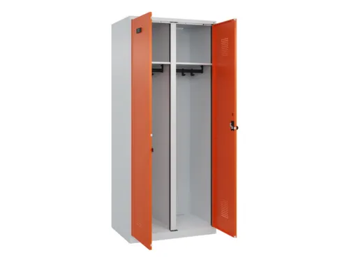 locker voor scheiding van kleding,HxBxD 1850x800x500mm,2vak