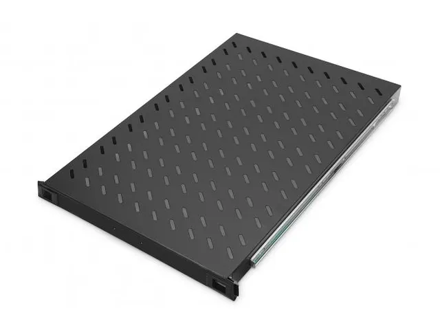 Uittrekbaar legbord voor 483mm 19'' kast 44x483x720mm tot 65kg zwart