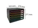Module de classement Big Box Plus horizon 5 tiroirs Black Office - Noi