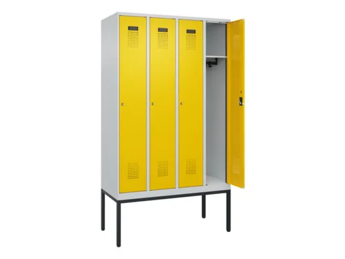 locker,HxBxD 2120x1200x500mm,4vak,vak B 300mm,cil.-slot,voetonderstel