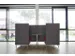 Highback Loungebank 2-Zits Romp Grijs Zitkussen Rood