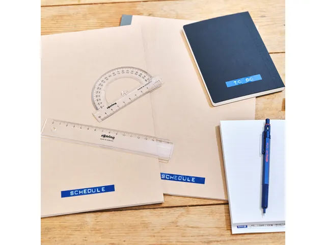 Lettertang Dymo Omega embossing blauw