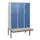 locker met bank,HxBxD 1950x1200x815mm,3vak,vak B 400mm,draaigrendel