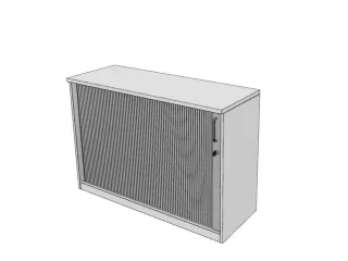 jaloeziedeurkast,HxBxD 825x1200x445mm,1xhouten vloer,2 OH,Bl-wit - 1