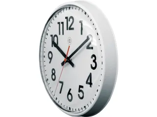 wandklok NXT diam. 26cm kunststof wit, witte wijzerplaat cijfers - 3