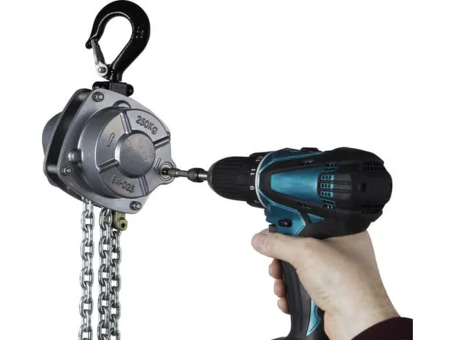 flessentakel,trekbel. 1000kg,hef H 3m,1strengen