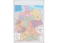 Landkaartbord Pinbaar Duitsland Postcodekaart 98x138cm