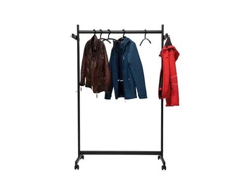 Garderoberek MAUL Samba mobiel 115X172X51cm 40kg, 10 haken zwart RAL90