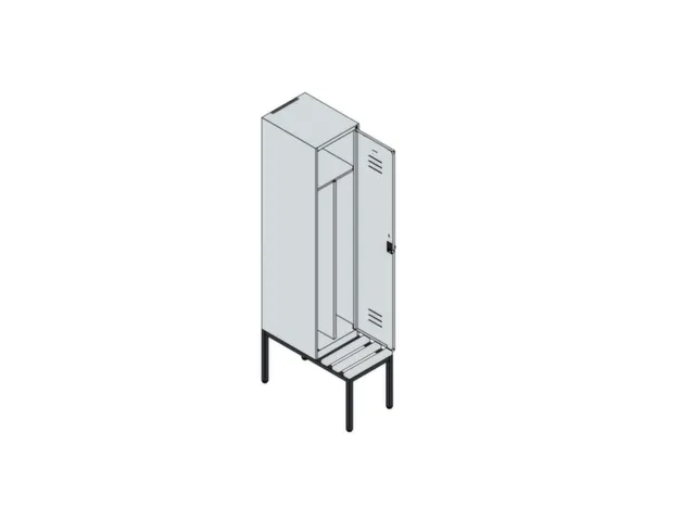 locker voor scheiding van kleding,HxBxD 2120x400x815mm,1vak
