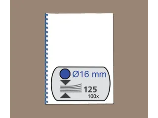 Bindrug GBC 16mm 21-rings A4 blauw 100stuks - 2