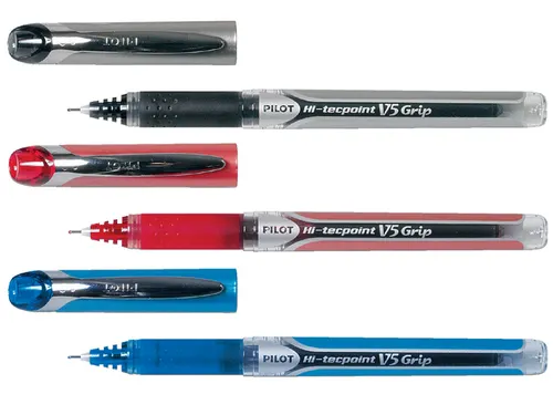 Rollerpen Pilot Hi-Tecpoint V5 Grip 0.5mm Fijne punt Blauw
