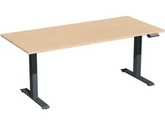 Bureau à hauteur réglable élec. HxlxP 630-1280x1800x800mm