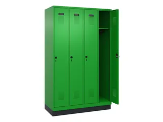 locker,HxBxD 1950x1200x500mm,4vak,vak B 300mm,draaigrendel,sokkel - 2