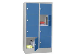 lockerkast,HxBxD 1518x800x500mm,2x4vakken,RAL7035,front RAL5012 - 3