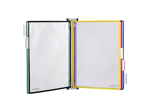 Zichtpanelensysteem wand Tarifold metaal A4 5 tassen assorti