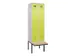 locker met bank,voor scheiding van kleding,HxBxD 2120x600x815mm,2vak