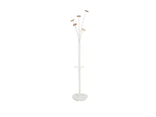 Festival kapstok 5 haken 187 cm wit met parapluhouder - 1