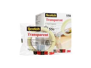 Plakband Scotch 550 15mmx66m transparant - 1