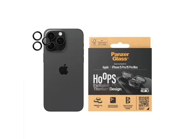PANZERGLASS CAMERA LENS PROTECTOR IPHONE 15 PRO | 15 PRO MAX Zwart