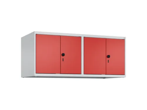 opzetkast,v. locker,4vak.,vak B 300mm,HxBxD 500x1200x500mm,vleugeldeur