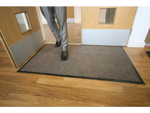 schoonloopmat,HxLxB 7x900x600mm,zwart/bruin