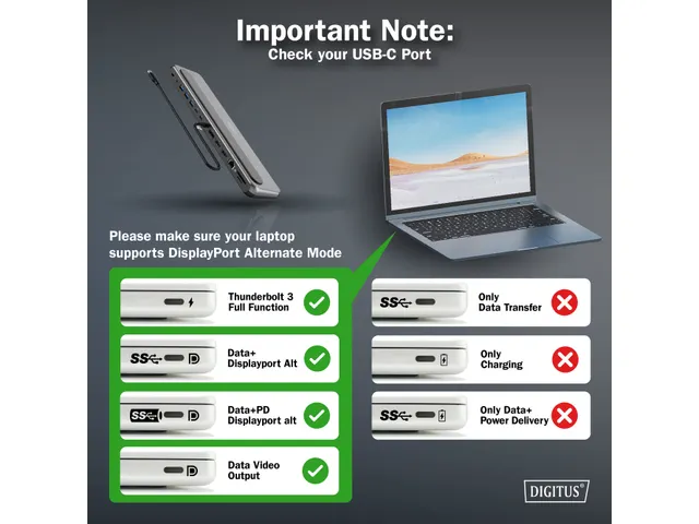 DIGITUS USB-C 8K-dockingstation 12 poorten