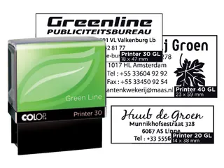 Tekststempel Colop 20 green line+bon 4regels 38x14mm blauw - 3