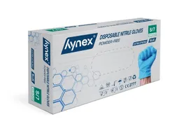 Handschoen Hynex nitril extra sterk S blauw 5gr 100 stuks