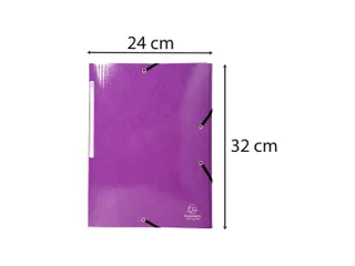 Exacompta Iderama Elastomap A4 3 Kleppen Rugetiket Paars karton - 11
