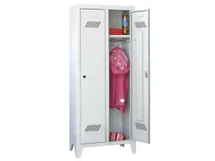 lockerkast v. kinderen,HxBxD 1300x530x300mm,2vak,RAL7035,front RAL5012