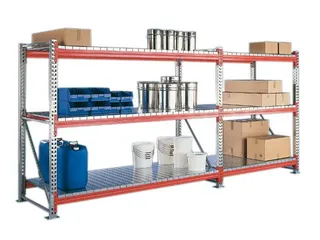 breedvakstelling,basis+1xaanbouw,HxBxD 2200x4780x800mm,vakl. 1300kg - 1