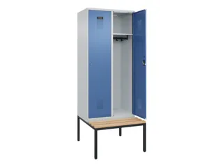 locker met bank,HxBxD 2120x800x815mm,2vak,vak B 400mm,cilinderslot - 1