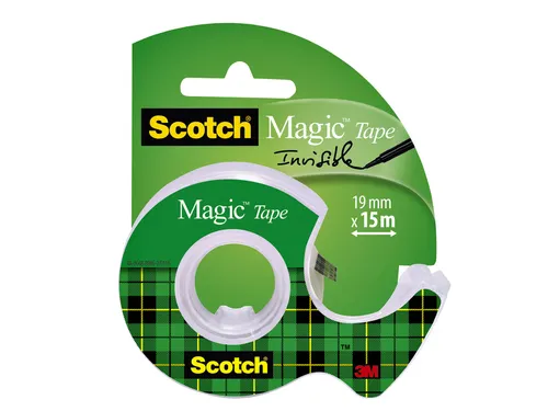 Plakband Scotch Magic 810 19mmx15m onzichtbaar + plakbandhouder