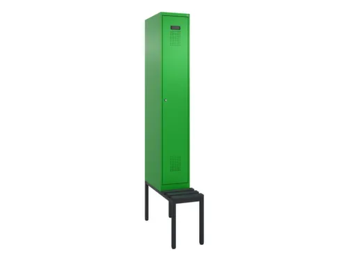 locker met bank,HxBxD 2120x300x815mm,1vak,vak B 300mm,cilinderslot