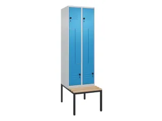 Z-garderobekast,HxBxD 2120x600x815mm,2vak,vak B 300mm,draaigrendel - 1