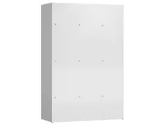 Lockerkast 1800x1185x500mm 3x3 vakken cilinderslot, sokkel, RAL9003