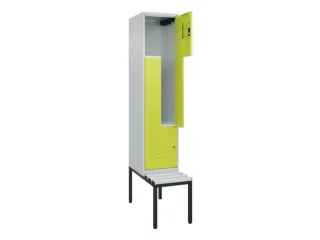 Z-garderobekast,HxBxD 2120x400x815mm,2vak,vak B 400mm,cil.-slot - 2