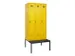 locker met bank,voor scheiding van kleding,HxBxD 2120x900x815mm,3vak