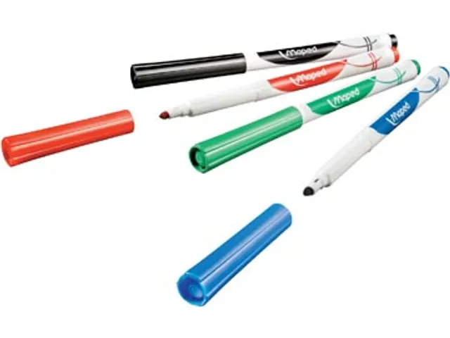 Marqueur tableau blanc Marker'Peps 1,5mm Blister 4 pièces Assorti