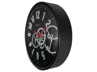 Wandklok Nextime 36cm Gear Clock zwart metaal/glas - 3