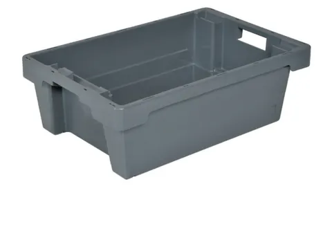 Euronorm Draaistapelbak 250x600x400mm Wand/bodem Gesloten Grijs 40l