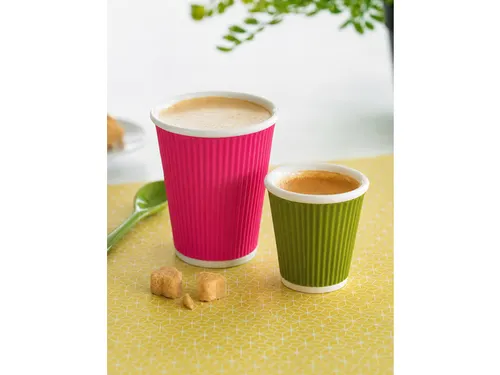 Beker porselein Les Artistes Paris 180ml siliconen grip ribbel Roze