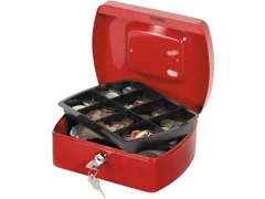 Geldkoffer Rood 205x160x85mm Inclusief 2 Sleutels