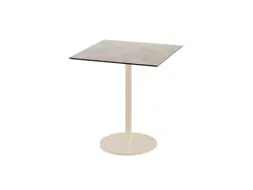bistrotafel,HxBxD 730x700x700mm,rechthoekig,schotelvoet zandkleuren